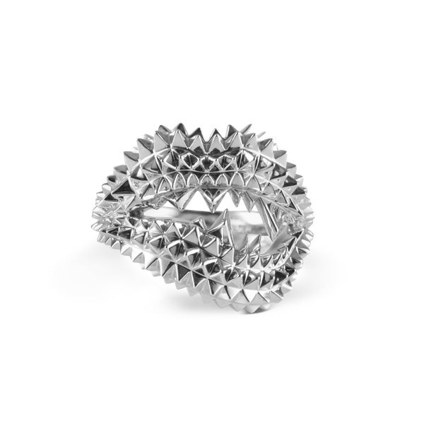 Kiss of Desire Ring | Silver | God Loves Fangs | Statement Ring | Lips | Alternative Jewellery