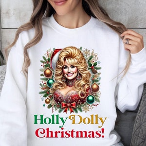 Dolly Digitaler download Holly Dolly Weihnachten T-Shirt Design Weihnachtsthema, digitaler Download, JPG, transparenter PNG