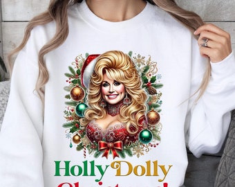 Dolly Digital download Holly Dolly Christmas  T-shirt design Christmas Theme, Digital Download, JPG, Transparent PNG