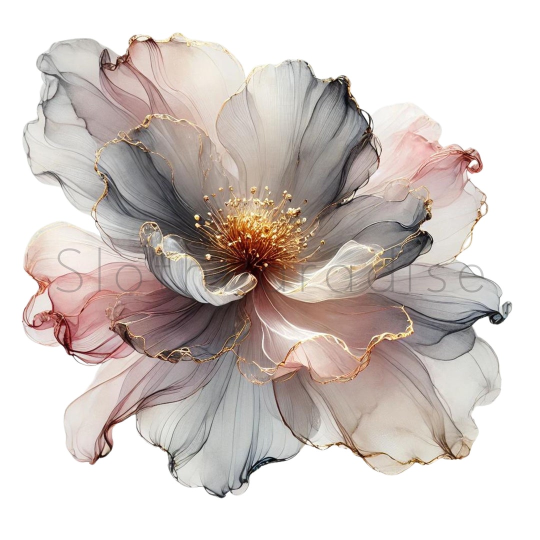 11 Abstract Ink Blossoms | Elegant Airy Floral Illustration | High ...