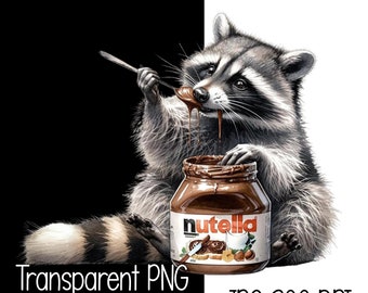 Mischievous Racoon Digital Download Racoon Eat Chocolate