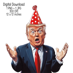 5 komische Trump grappig verward transparante digitale download humoristische Trump dansen clipart illustratie commercieel gebruik Trump-ondersteuning, png