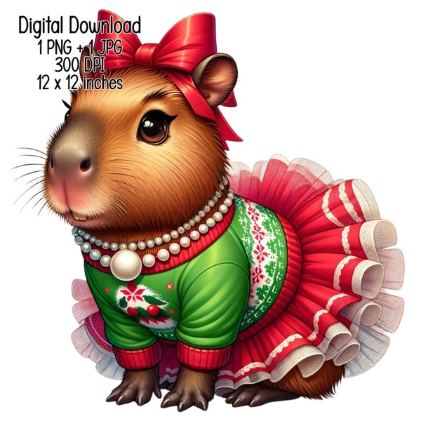 Christmas capybara - Etsy México