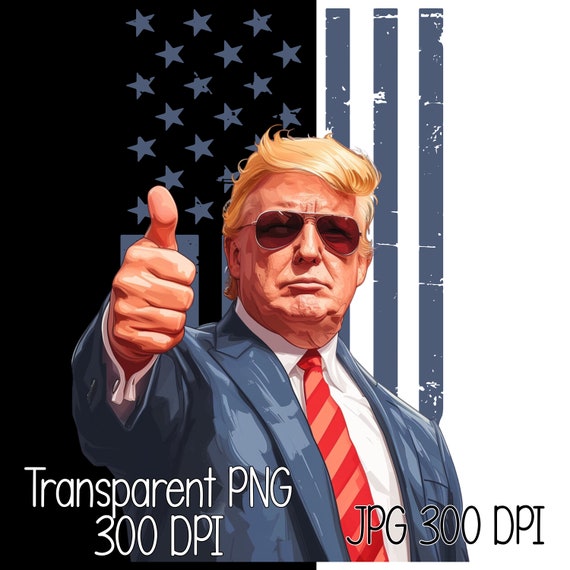 Lotto Ingrosso 24 Bandiere Trump 2024 - Pollice In Su Blu 8x12 Con Bastone Di Legno - Nuove Con Etichette