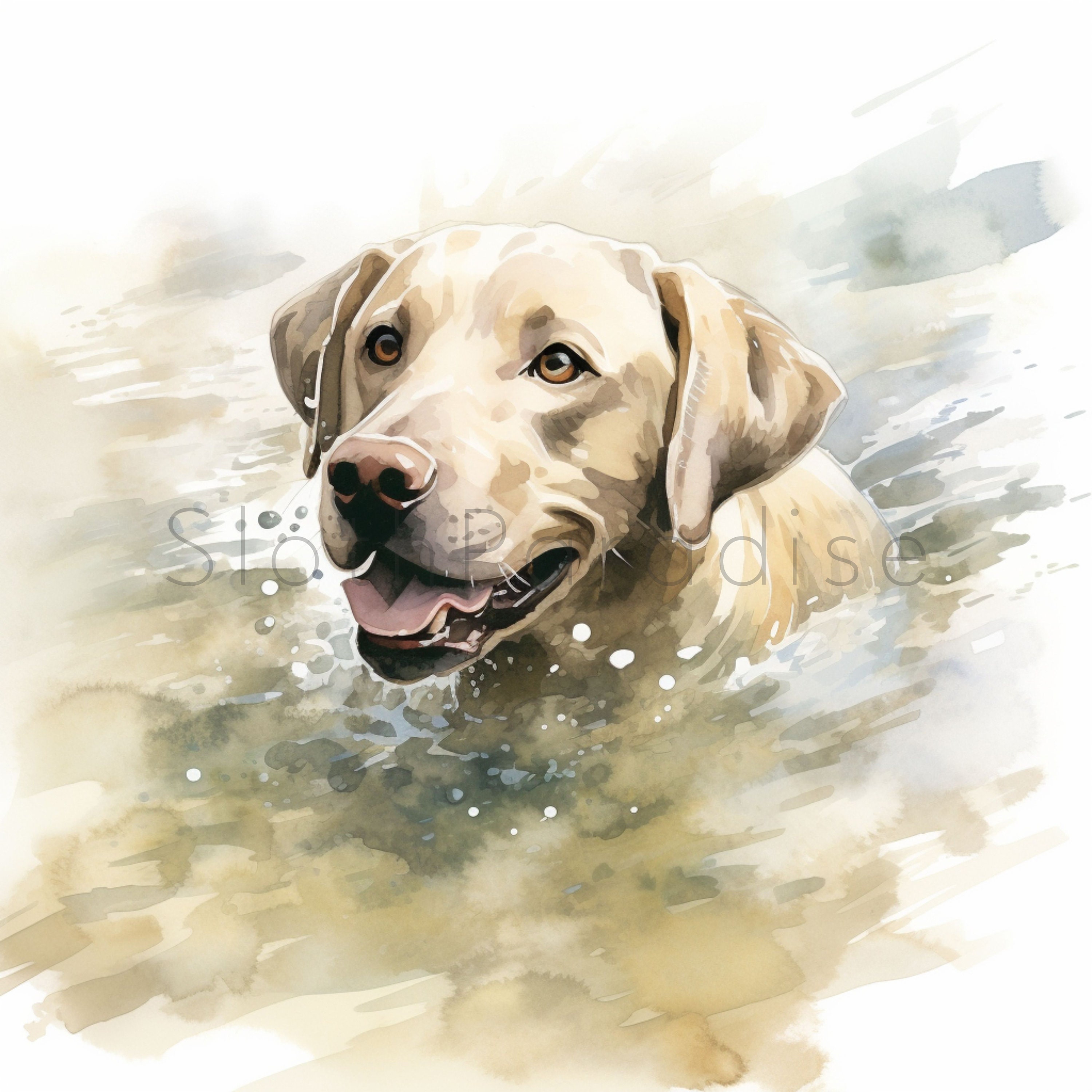 33 JPG Labrador Aquarela Download Digital Uso Comercial