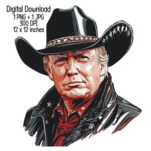 Trump cool clipart - Digital Download Illustration, PNG, JPG