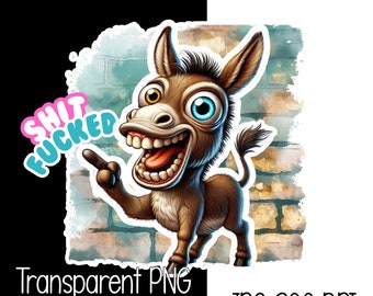 Ditado engraçado Burro engraçado - Download digital de design de sublimação, PNG, JPG