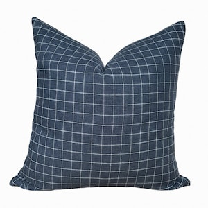 Navy Tartan Pillow ineffective