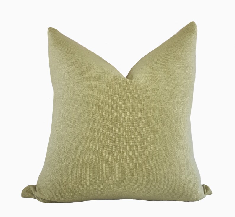Plain Green Linen Cushion Cover UK Green Linen Pillow Cover Etsy