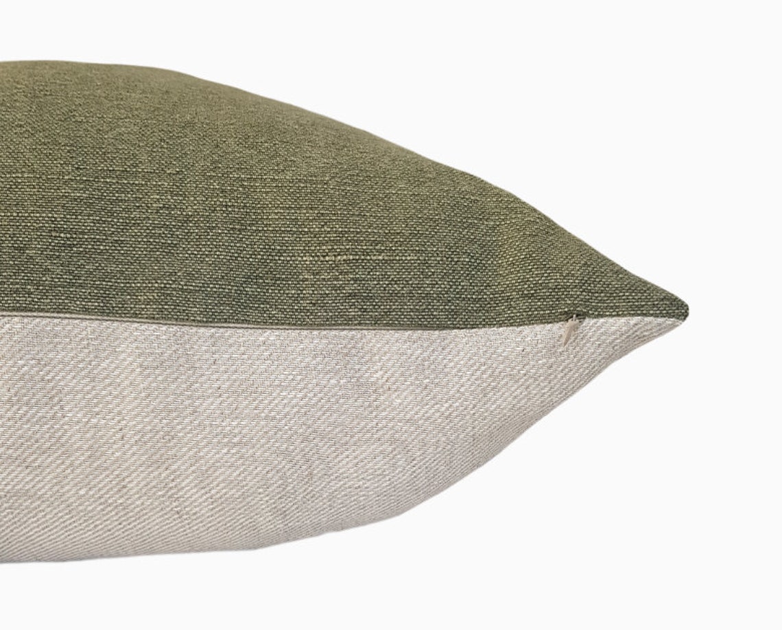 SAGE Rustic Sage Green Jute and Linen Cushion Cover Sage Etsy