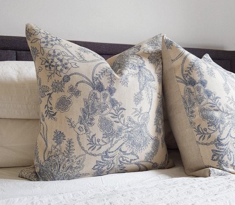 French Country Farmhouse Floral Linen Cushion Cover UK Etsy UK