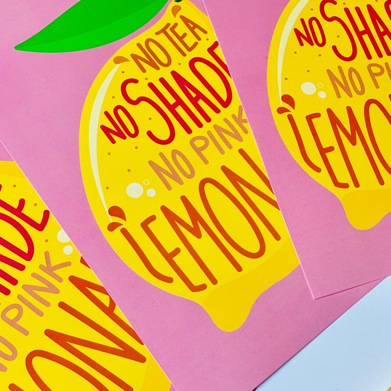 Rupaul Drag Race No Tea No Shade No Pink Lemonade Poster Etsy UK