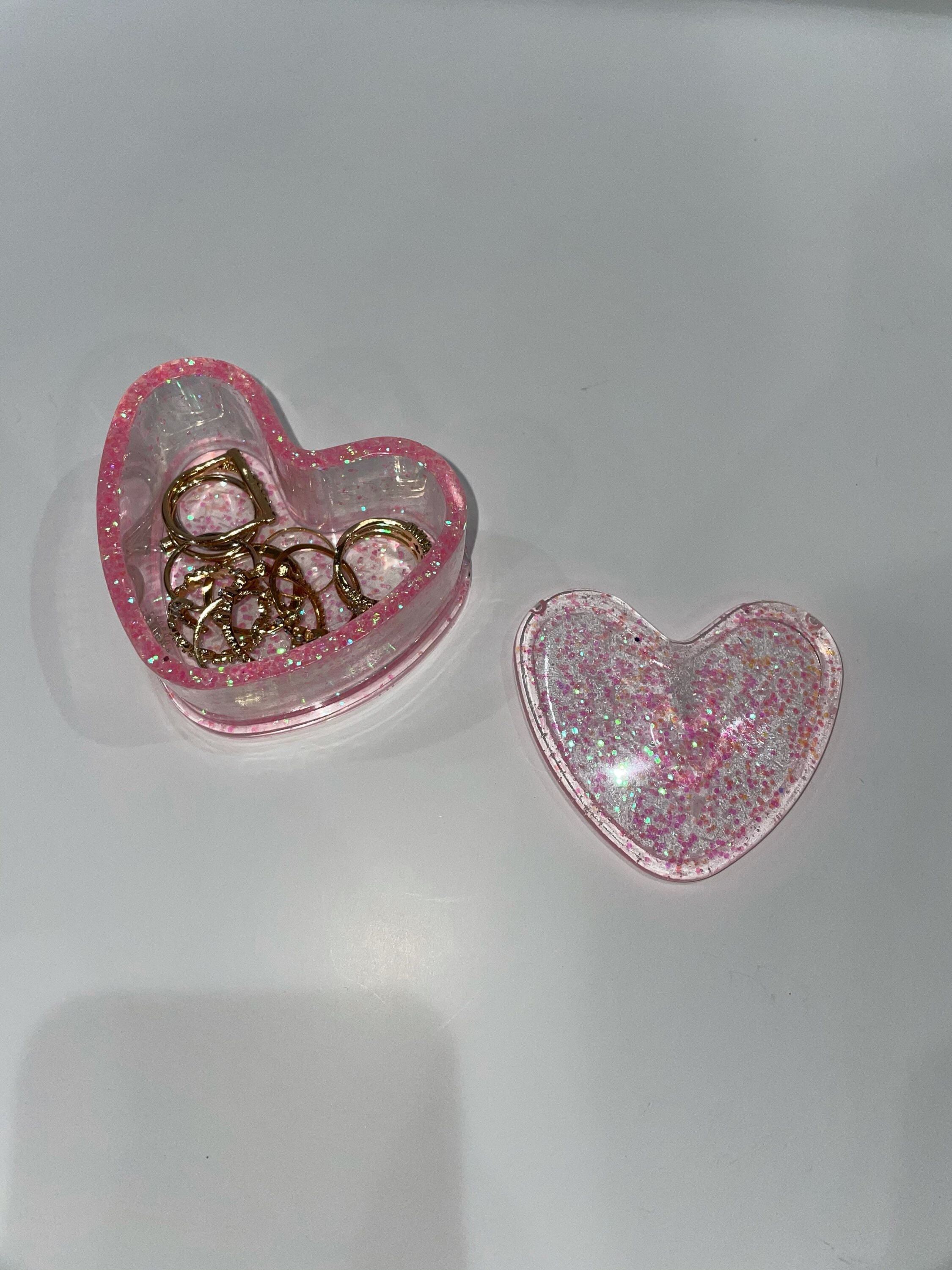 Heart Jewelry Box // Jewelry Holder // Resin Epoxy Heart Box - Etsy ...