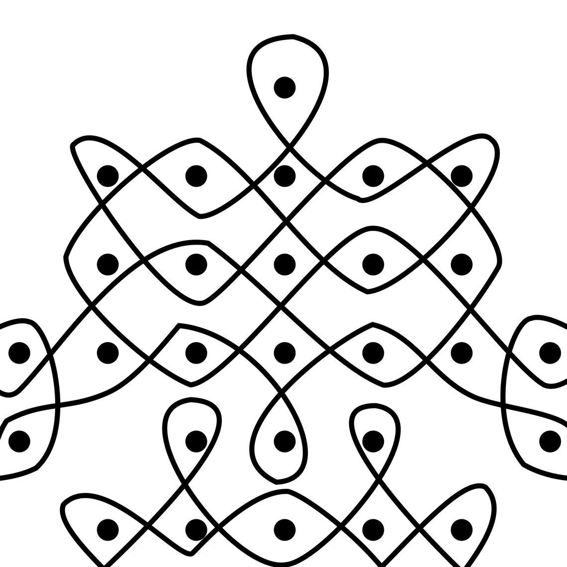 Kolam Art DA004 / Ancient Tamil Design / Wall Art/ Room Etsy