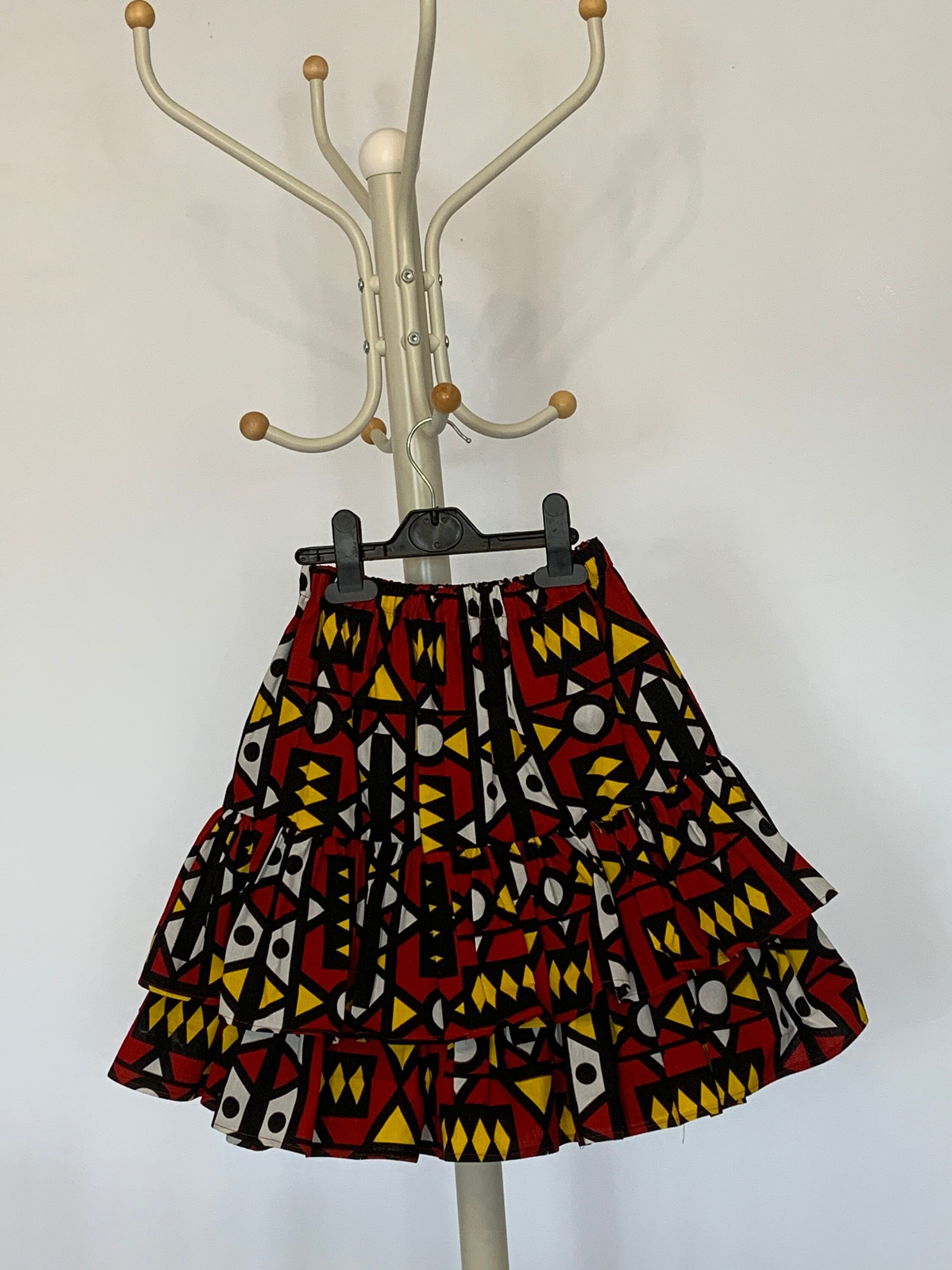 Two Tier Rara Skirt in an African Print Etsy UK