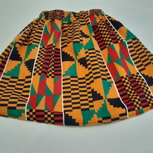 Falda infantil con estampado africano Kinte imagen 1