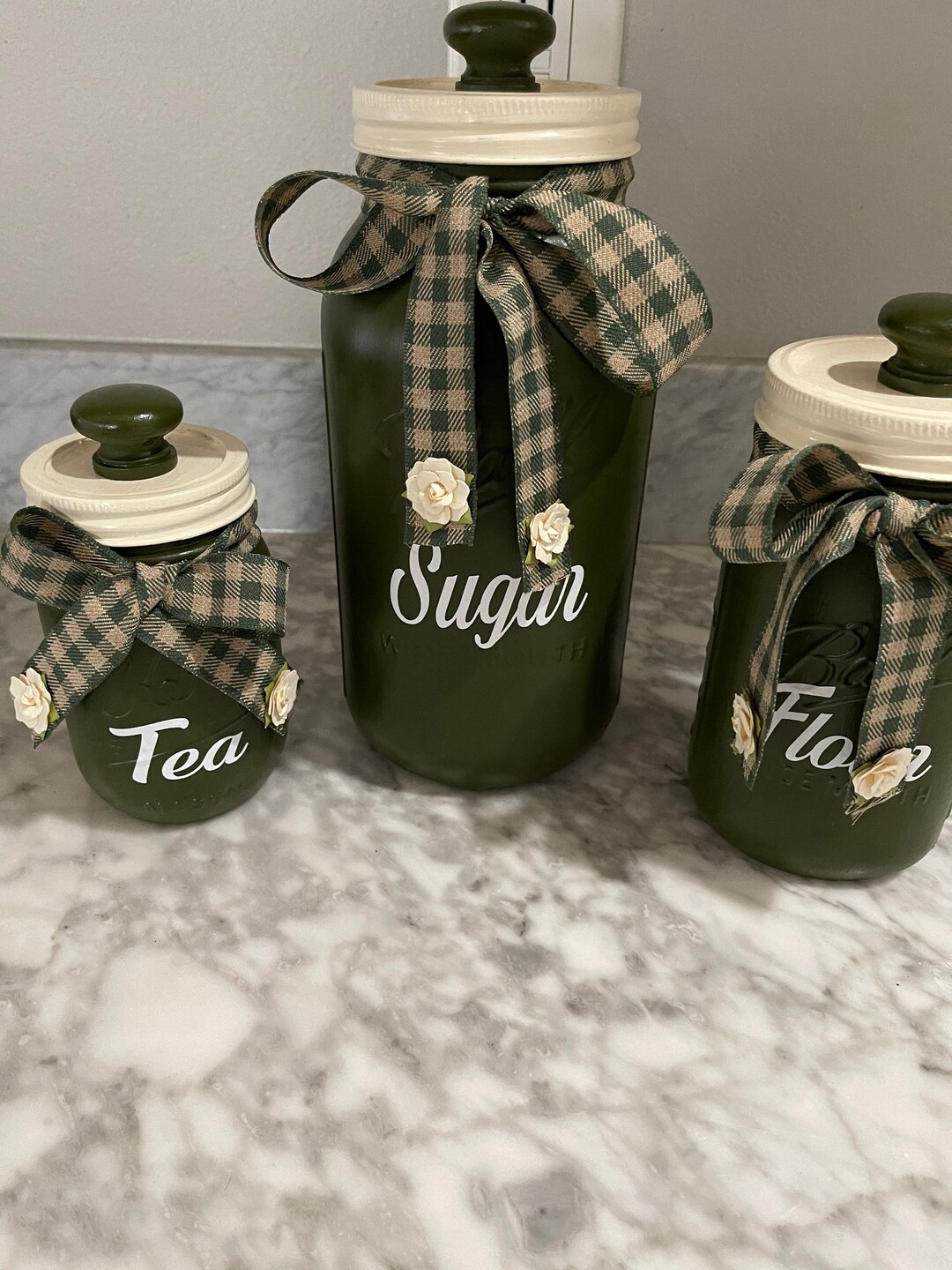 Mason Jar Canisters Etsy