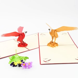 Aquila reale fatta a mano 3D pensione Pop Up Card 3D Compleanno Popup Card 3D red aquila biglietto di auguri 3D Popup Card 3D biglietto d'addio carta