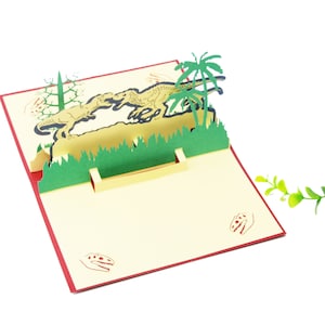 Jurassic Dinosaurier 3D Pop-up-Karte 3D Dinosaurier Geburtstag Popup Karte 3D Tyrannosaurier Dinosaurier 3D Gruß Popup Karte 3D Dinosaurier Popup Geschenkkarte