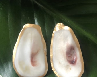 Oyster Shell Earrings - post or dangle