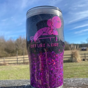 Lift Like a Girl - Bench Press Glitter Tumbler