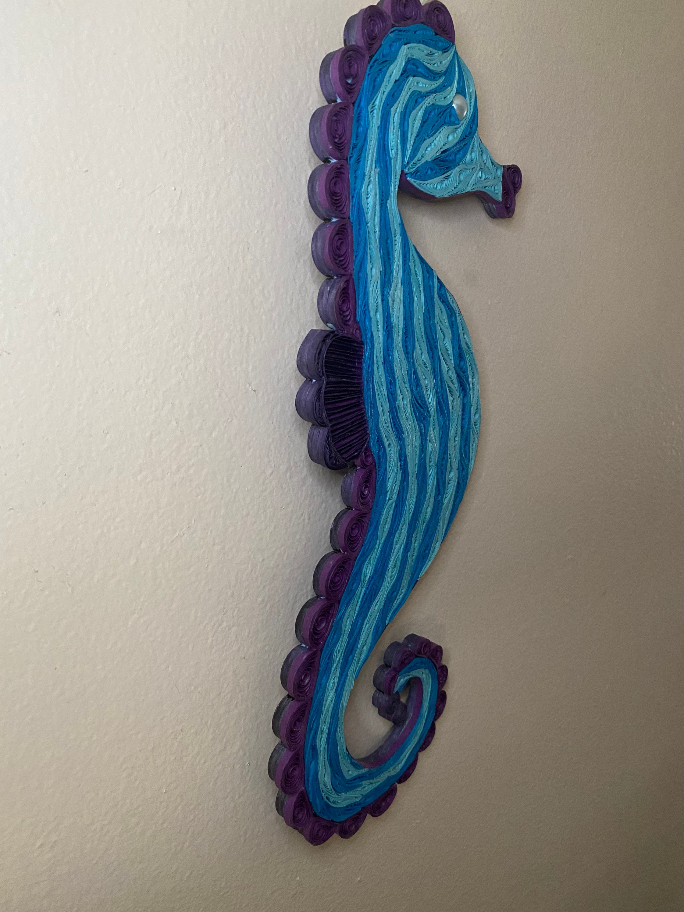 Quilled Seahorse Wall Hanging Etsy UK