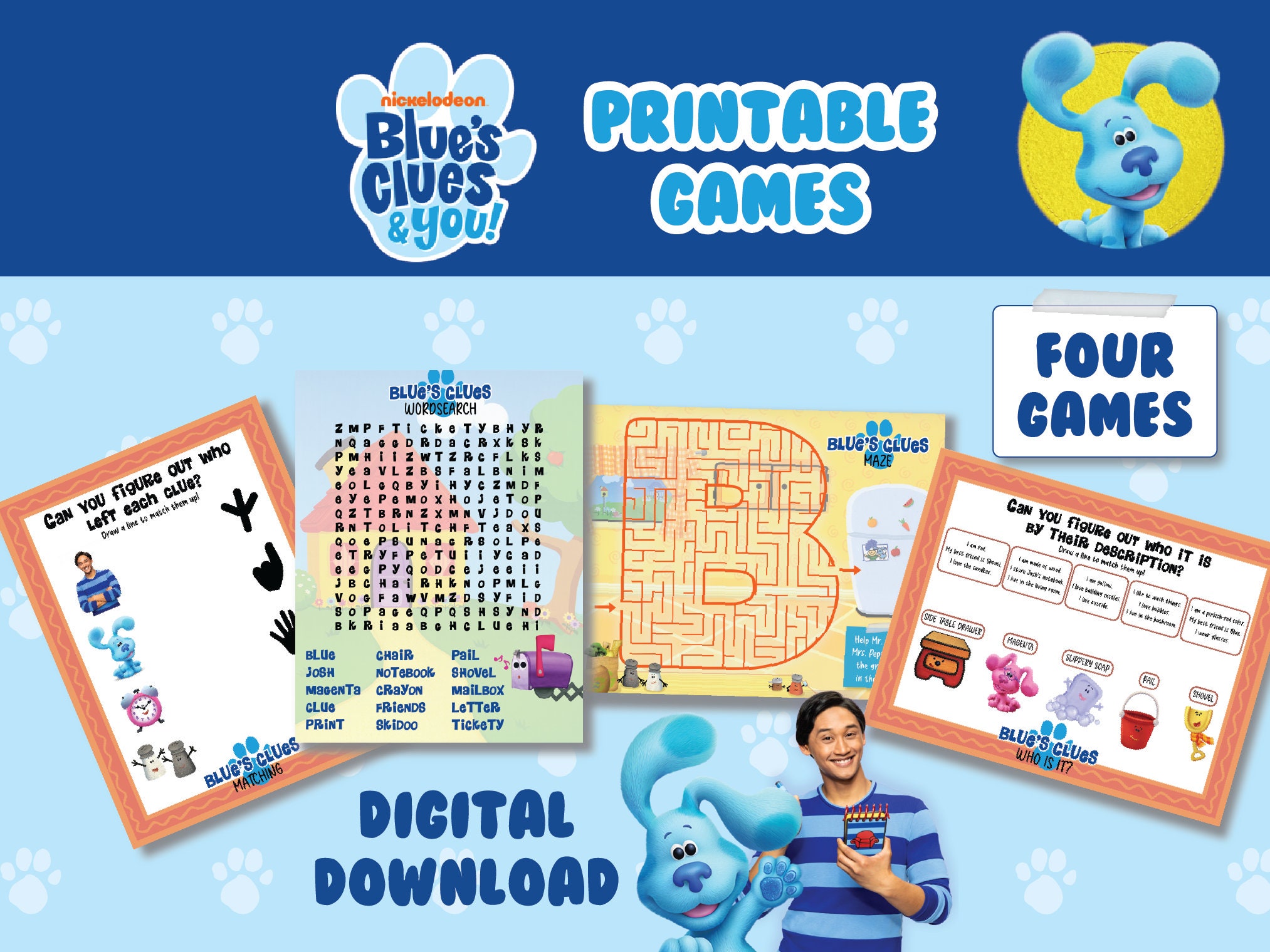 ブルース・クルー 誕生日パーティーゲーム（子供向け印刷可能） - デジタルダウンロード - Etsy 日本, image size:2026x1520