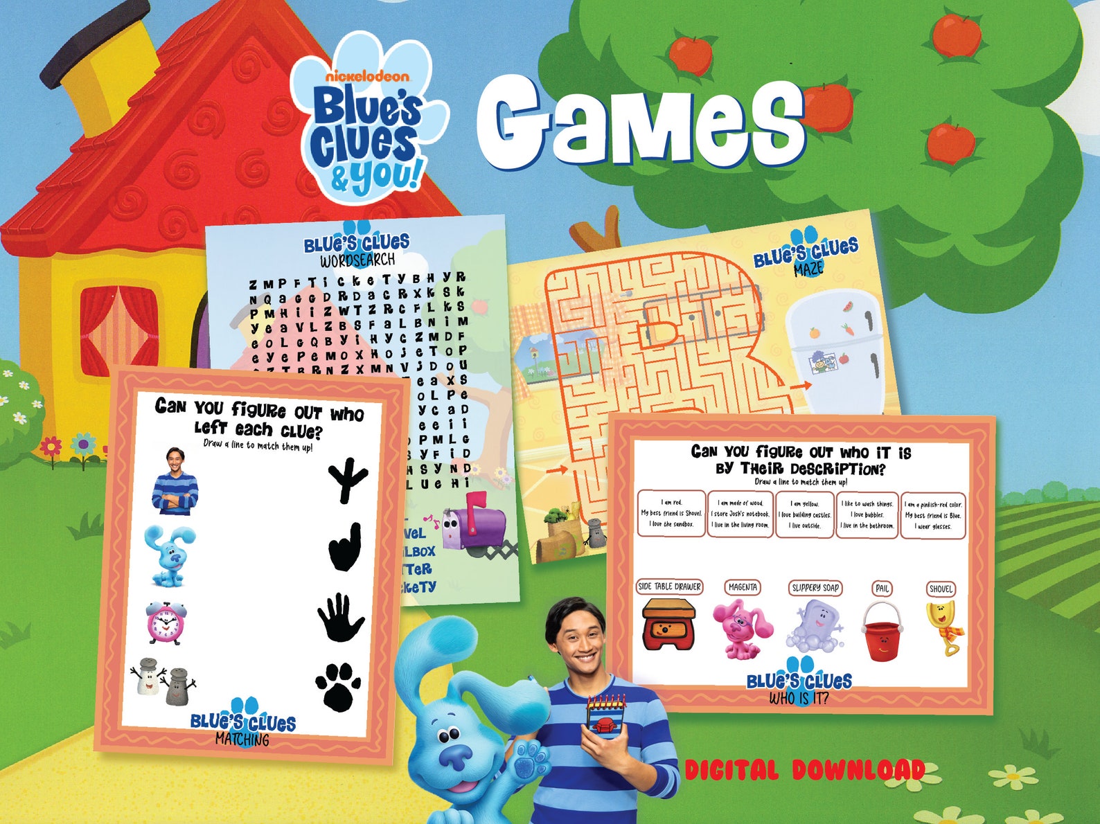 Blue's Clues and You Printable Party Games - Etsy