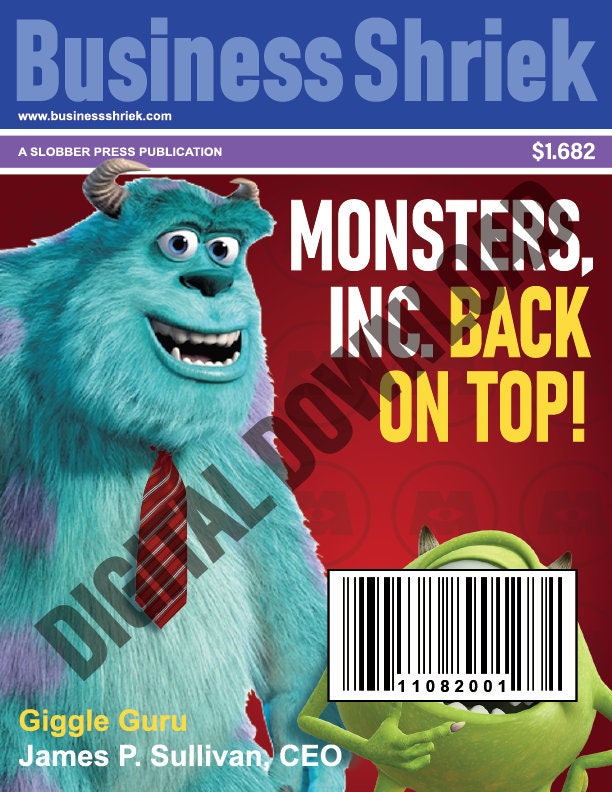Monster's Inc. Magazine Cover Digital Download Etsy Canada