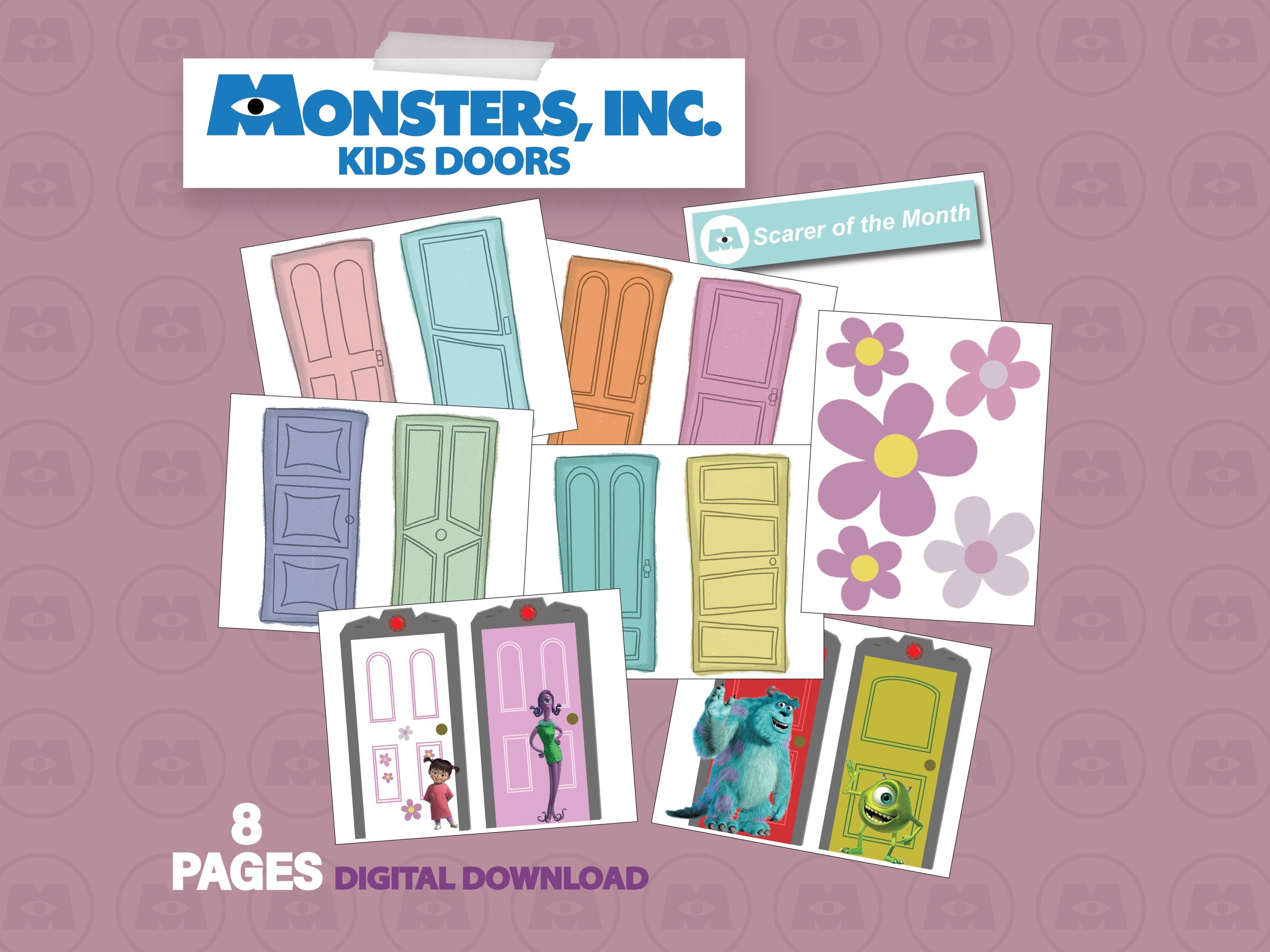 scare doors monster inc printable - etsy