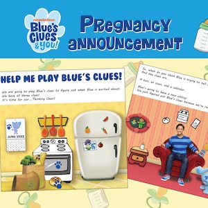Blue&#39;s Clues And You Pregnancy Announcement Custom Digital Download Photo