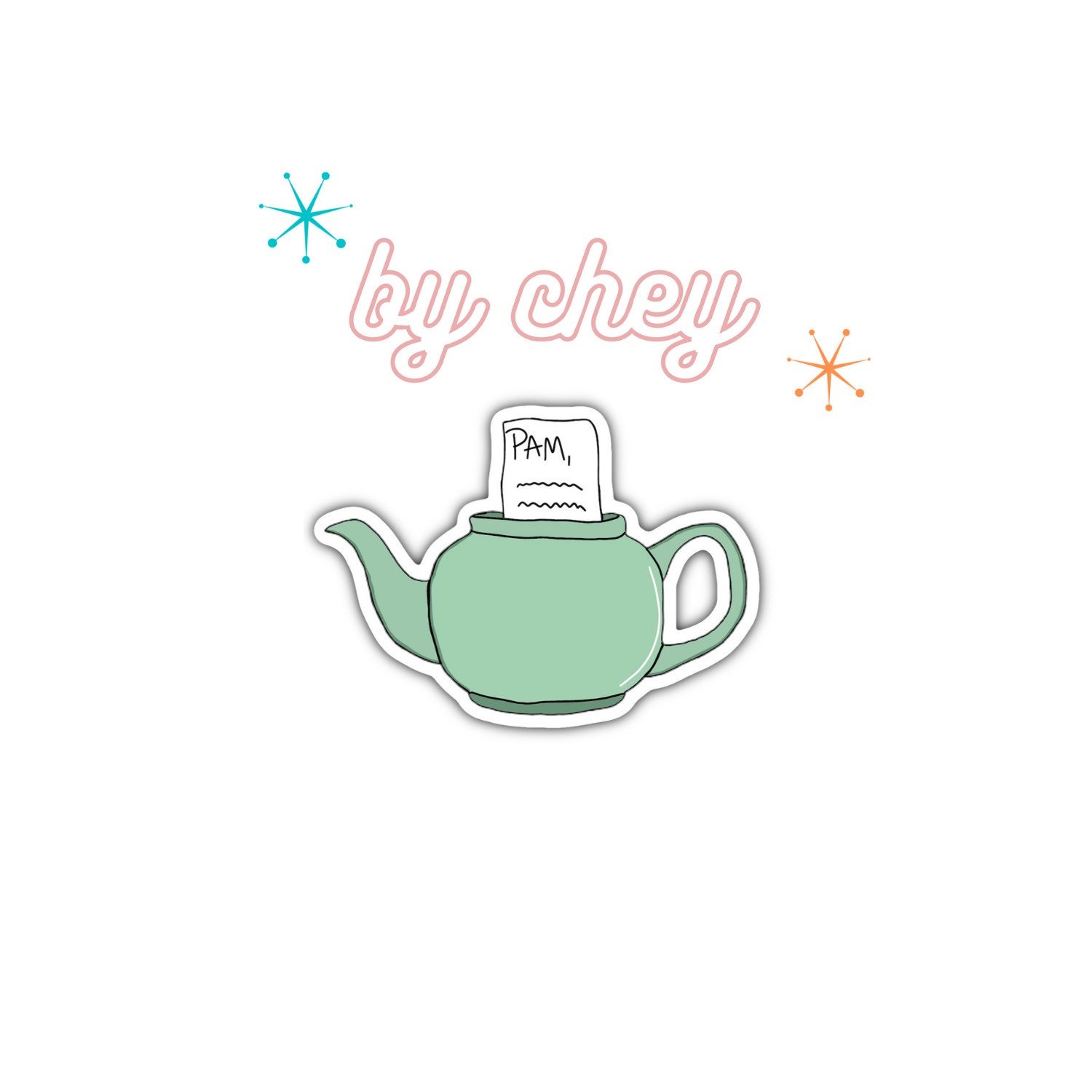 The office pam's teapot sticker Etsy