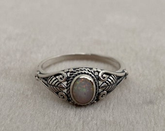 Opal Ring Silver | Etsy