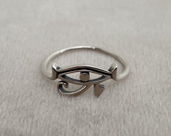 Yellow Ancient Egyptian Ring snake ring Any Sizes Handmade Eye of Ra ring Ankh ring Cobra ring Sterling Silver 925 White Gold Egyptian Eye ring Ring Eye of Horus 