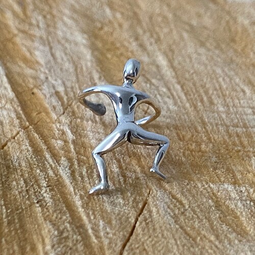 Sterling Silver Climbing Man Ear Cuff Etsy