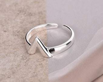 Simple Letter Ring Etsy Simple Letter Ring Etsy