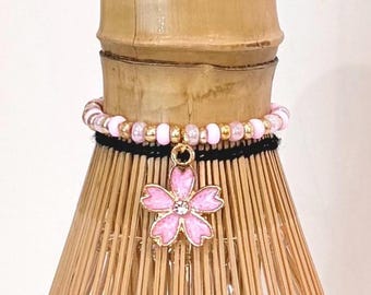 Handmade Chasen Charm with Cherry Blossom