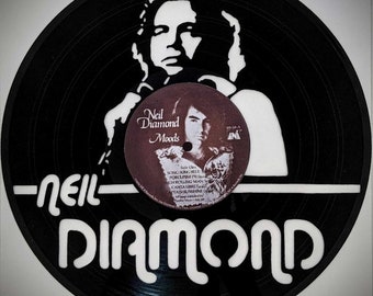 Neil Diamond, Art, Vinyl Record, Music, Gift, Decor, Handmade, Upcycled