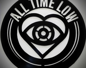 All Time Low, Art, Vinyl Record, Music, Gift, Decor, Handmade, Upcycled