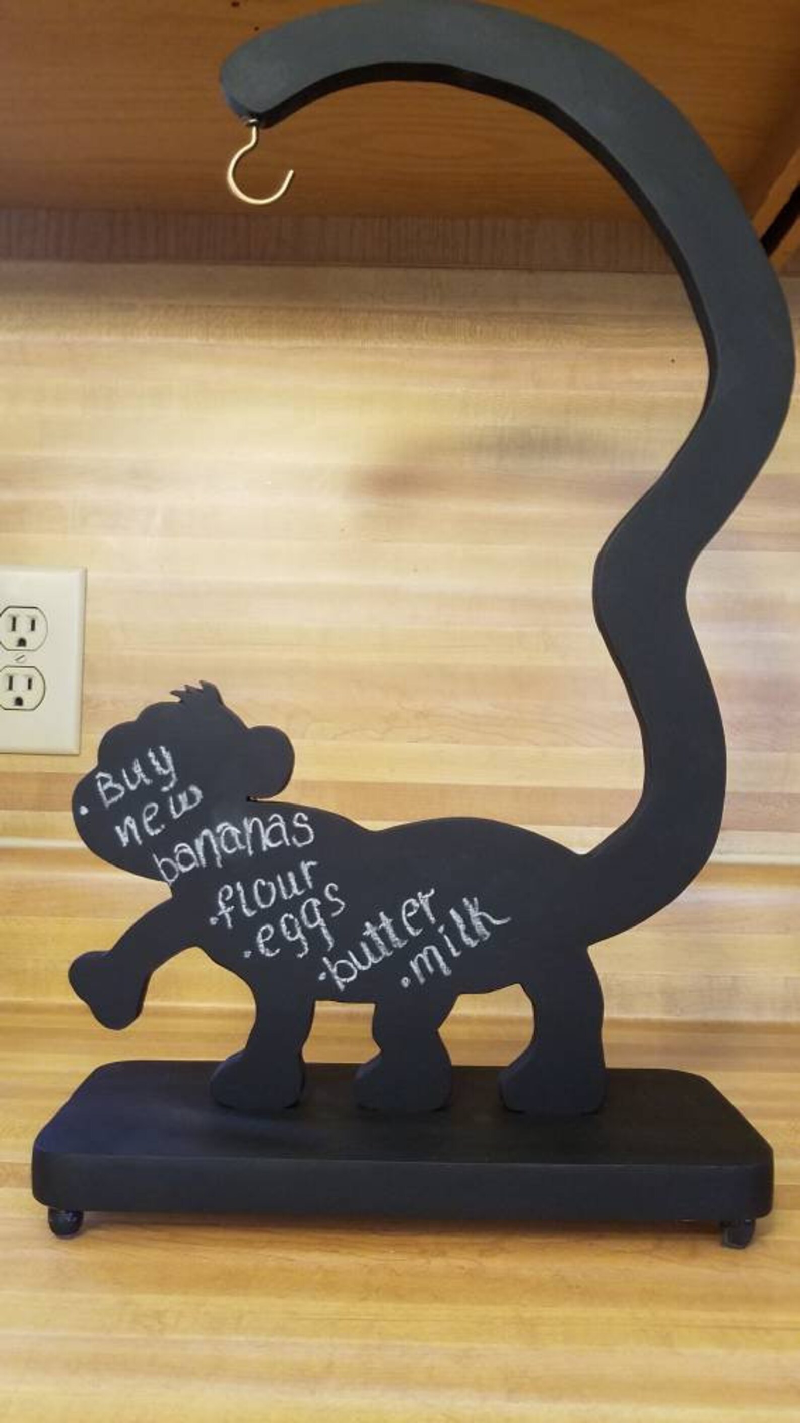 Banana Holder / Banana Hanger / Monkey Shaped Chalkboard Etsy