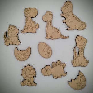 Wood Coloring Kit, Kids Arts And Crafts, DIY Kit, Dinosaurs, Fun Gift Idea