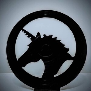 Unicorn, Art, Vinyl Record,  Gift, Decor, Handmade, Upcycled