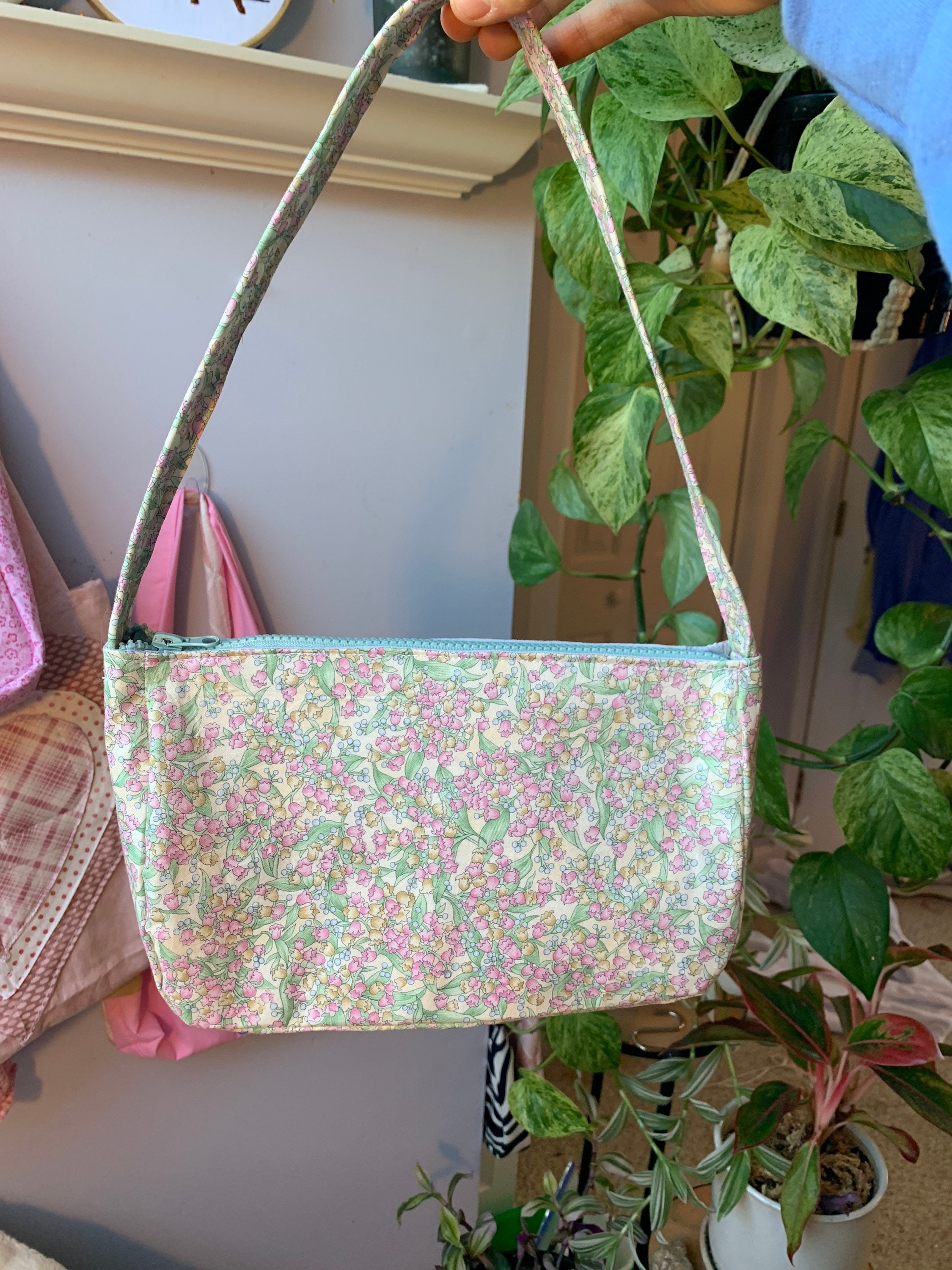 floral baguette bag