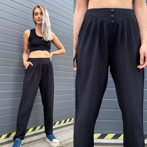 Vintage 90s Black Minimalist Pants