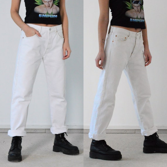 Vintage 90s Levi's White Unisex Jeans Boyfriend Je