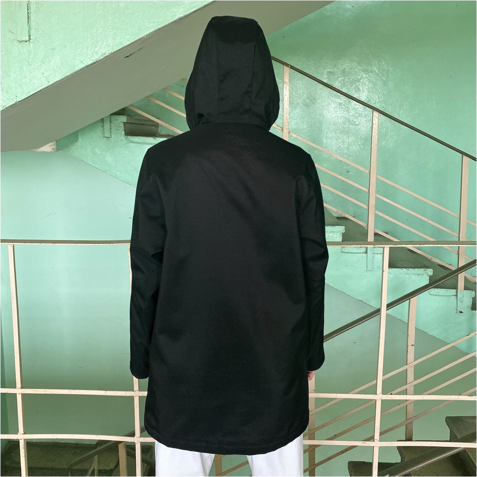 Y2K Black Unisex Winter Hoodie Zip Jacket Size M Men | Etsy