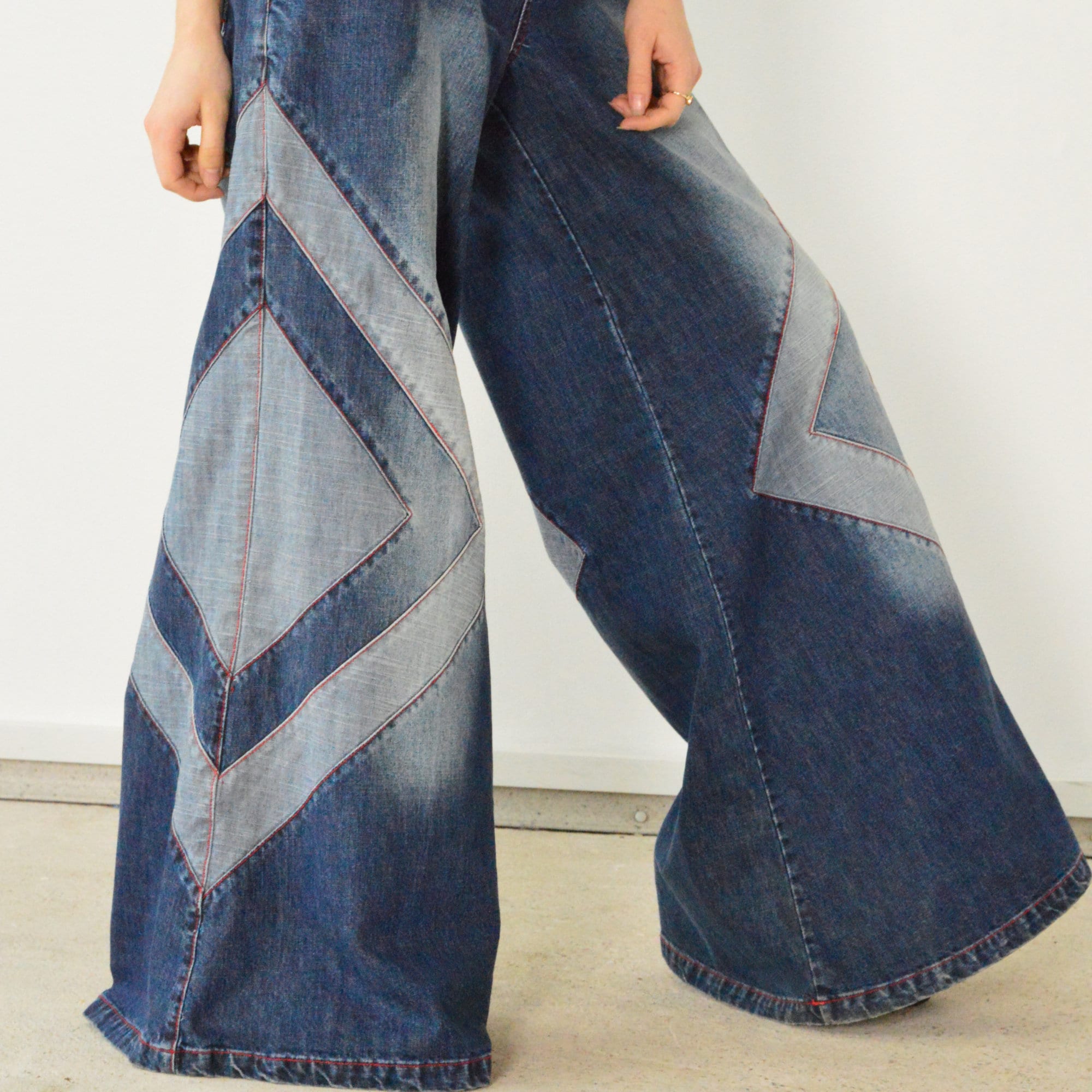 Vintage 90s Denim Blue Wide Leg Oversize Jeans | Etsy