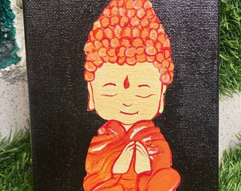 Peinture de petit Bouddha faite à la main