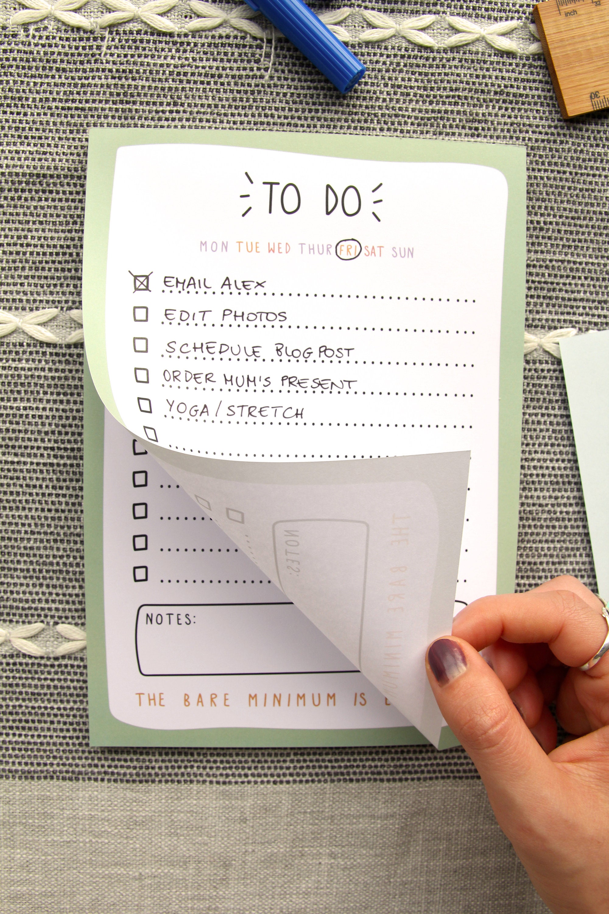 To Do List Daily Planner A5 Notepad Tear off Deskpad - Etsy