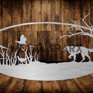 Pheasant and Dog Monogram